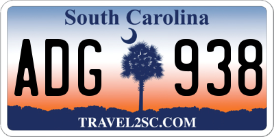 SC license plate ADG938
