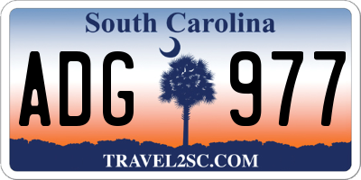 SC license plate ADG977