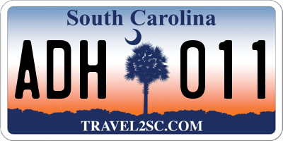 SC license plate ADH011