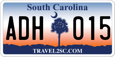 SC license plate ADH015
