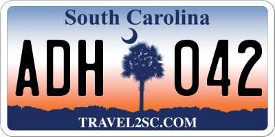 SC license plate ADH042