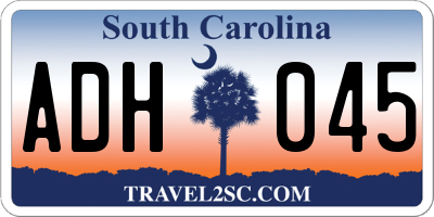 SC license plate ADH045