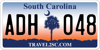 SC license plate ADH048