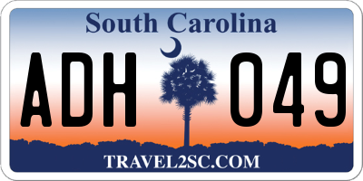 SC license plate ADH049