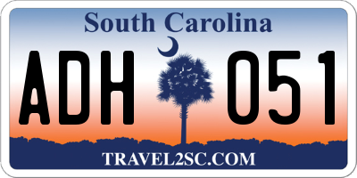 SC license plate ADH051