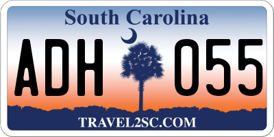 SC license plate ADH055