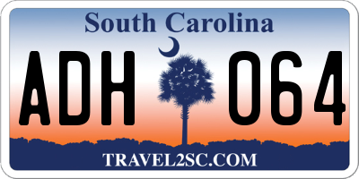 SC license plate ADH064