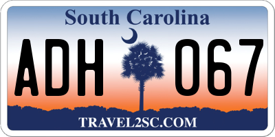 SC license plate ADH067