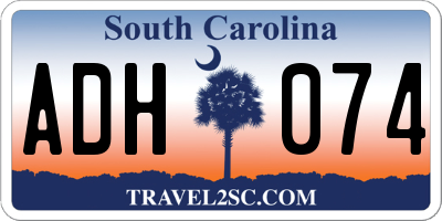 SC license plate ADH074