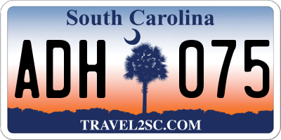SC license plate ADH075