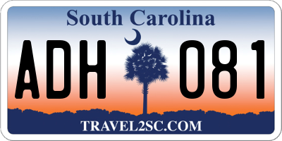 SC license plate ADH081