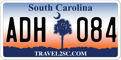 SC license plate ADH084