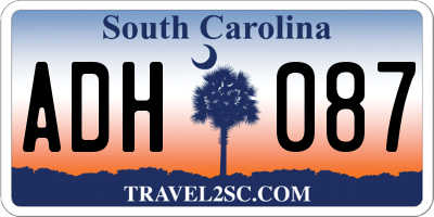 SC license plate ADH087