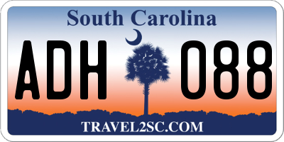 SC license plate ADH088