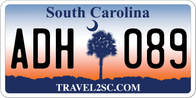 SC license plate ADH089