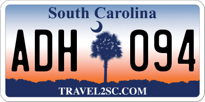 SC license plate ADH094
