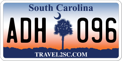 SC license plate ADH096