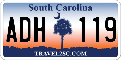 SC license plate ADH119