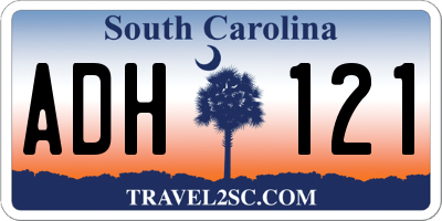 SC license plate ADH121