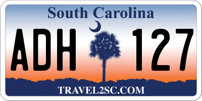 SC license plate ADH127