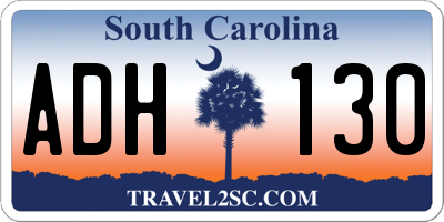 SC license plate ADH130