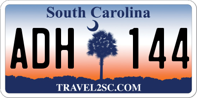 SC license plate ADH144