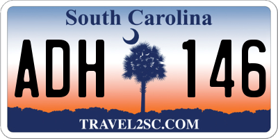 SC license plate ADH146
