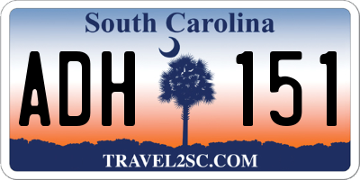 SC license plate ADH151