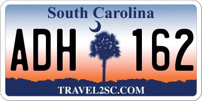 SC license plate ADH162