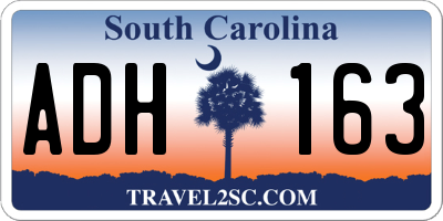 SC license plate ADH163