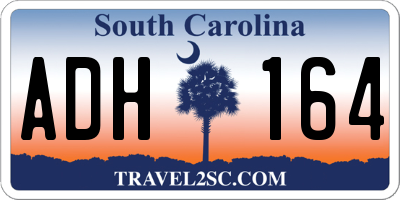 SC license plate ADH164
