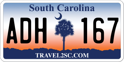 SC license plate ADH167