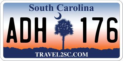 SC license plate ADH176