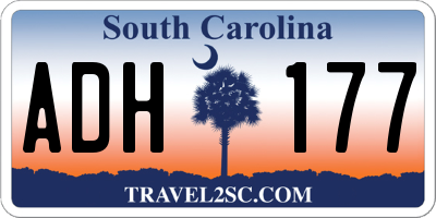 SC license plate ADH177