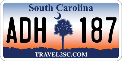 SC license plate ADH187
