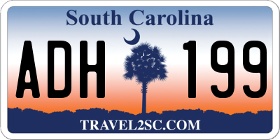SC license plate ADH199