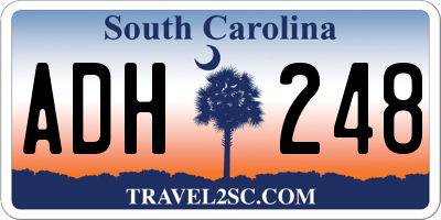 SC license plate ADH248