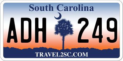 SC license plate ADH249