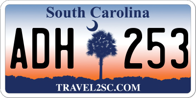 SC license plate ADH253