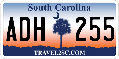 SC license plate ADH255