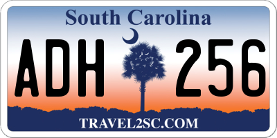 SC license plate ADH256