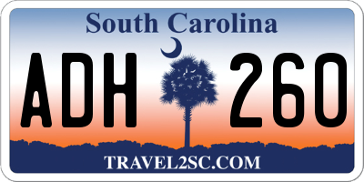 SC license plate ADH260