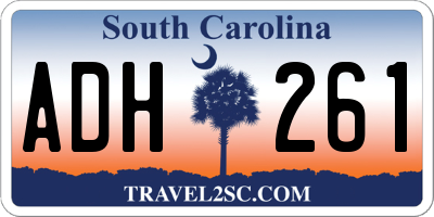 SC license plate ADH261