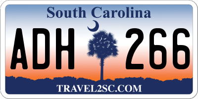 SC license plate ADH266