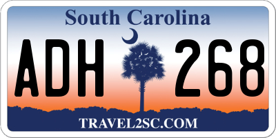 SC license plate ADH268