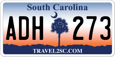 SC license plate ADH273