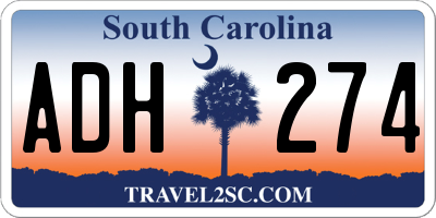 SC license plate ADH274