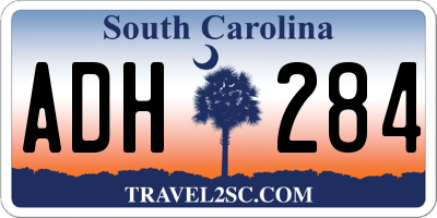 SC license plate ADH284
