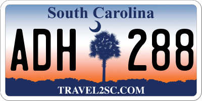 SC license plate ADH288
