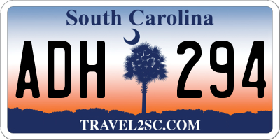 SC license plate ADH294